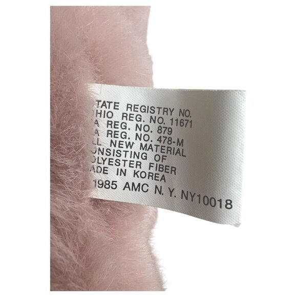 1985 Connie Cottontail Plush Bunny Rabbit 12” Pink Stuffed Animal Polka Dot Bow - Picture 10 of 10